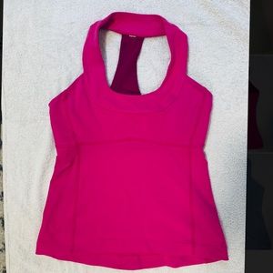 Lululemon Hot Pink Scooped Necked Athletic Top